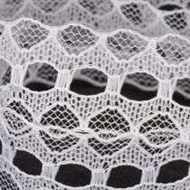 Article Ruban décoratif en dentelle de coton, à bordure fine, en rouleau, 25 mm de large, 10 m de long