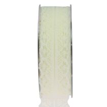 Ruban dentelle ruban cadeau crème ruban décoratif 28mm 20m