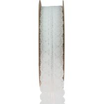 Ruban dentelle coeurs ruban décoratif dentelle blanc 25mm 15m