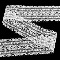 Ruban dentelle blanc 50mm 15m