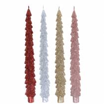 Chandelles Sapin de Noël 30mm×260mm 2pcs Différentes couleurs