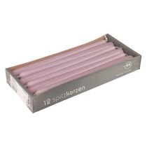 Article Bougies coniques Bougies Wenzel lilas 250/23mm 12 pcs
