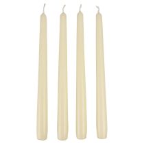 Article Bougies coniques, bougies bâtons, blanc ivoire, 250/23 mm, 12 pièces