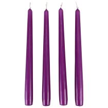 Article Bougies coniques Bougies Wenzel violet 250/23mm 12 pcs
