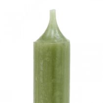Article Bougie conique verte bougies premium de couleur unie 120mm/Ø21mm 6pcs