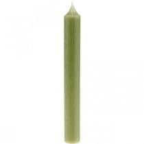 Bougie tige bougies cire colorées vertes 180mm/Ø21mm 6pcs