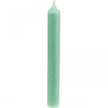 Article Bougies en bâton bougies vertes décoration bougie jade Ø21mm 170mm 6 pcs