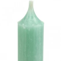 Article Bougies en bâton bougies vertes décoration bougie jade Ø21mm 170mm 6 pcs