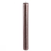 Article Bougies coniques couleur unie cuivre laqué 34x300mm 4 pcs