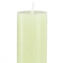 Article Bougies en bâton bougies de couleur unie vert citron 34x300mm 4 pcs