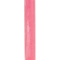 Bougies coniques 21mm x 300mm de couleur rose à travers 12pcs