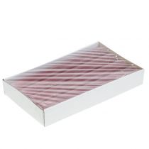 Article Bougies coniques couleur unie vieux rose 34mm x 240mm 4 pcs