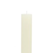Article Bougies coniques de couleur unie crème 34mm x 300mm 4 pcs