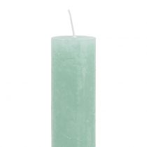 Article Bougies coniques de couleur unie vert clair 34 mm x 240 mm 4 pièces