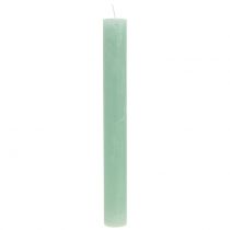 Article Bougies coniques de couleur unie vert clair 34mm x 300mm 4pcs