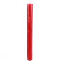 Article Bougies coniques bougies teintes rouge 21×240mm 12pcs