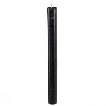 Article Bougies coniques bougies de couleur unie noir 21×240mm 12 pcs