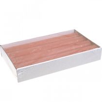 Article Bougies coniques teintes orange pêche 34×240mm 4pcs