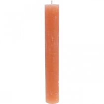 Article Bougies coniques teintes orange pêche 34×240mm 4pcs