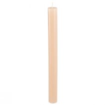 Article Bougies coniques teintes orange pêche 21×240mm 12pcs
