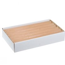 Article Bougies coniques unies, orange pêche, 22 × 240 mm, lot de 12