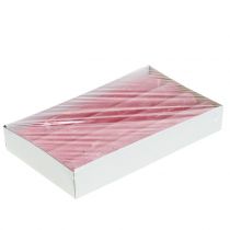 Article Bougies en bâton teintes en rose 34mm x 240mm 4 pcs