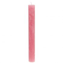 Article Bougies colorées dans le rose 34mm x 300mm 4pcs