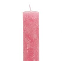 Article Bougies en bâton teintes en rose 34mm x 300mm 4 pcs