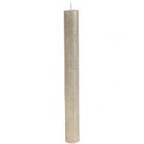 Article Bougies coniques couleur champagne unie 34mm x 300mm 4 pcs