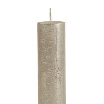 Article Bougies coniques couleur champagne unie 34mm x 300mm 4 pcs