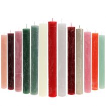 Article Bougies en bâton, uni, différentes couleurs, 34 mm x 240 mm, 4 pièces