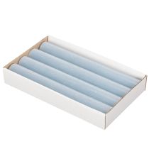 Article Bougie conique bleue pour chandeliers et décoration de table, 34 x 240 mm, lot de 4
