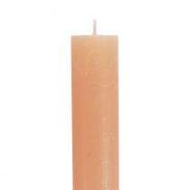 Article Bougies coniques bougies pêche de couleur unie orange 34×300mm 4 pcs