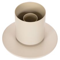 Article Bougeoir moderne pour bougies coniques, avec cylindre et base en verre, 31 cm