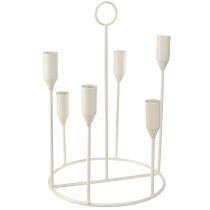 Article Bougeoir conique 6 bougies bougeoir gris Ø20cm H31cm