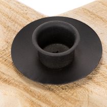 Article Bougeoir rustique en bois en forme d'étoile pour bougies coniques, 16 cm