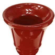 Article Bougeoir en métal rouge Ø8,5cm H7cm