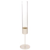 Article Bougeoir cylindrique moderne en verre de 45 cm