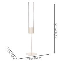 Article Bougeoir cylindrique en verre sur base métallique 50 cm