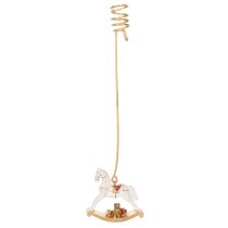 Article Porte-bougies de Noël en forme de cheval à bascule 20 cm, lot de 3