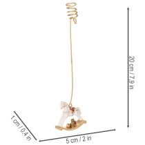 Article Porte-bougies de Noël en forme de cheval à bascule 20 cm, lot de 3