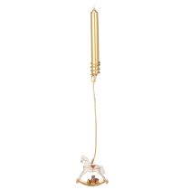 Article Porte-bougies de Noël en forme de cheval à bascule 20 cm, lot de 3