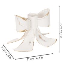 Article Bougeoir vintage en forme de nœud, 12 cm