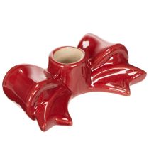 Article Bougeoirs rouges en forme de nœud pour bougies coniques de 11 cm, 2 pièces