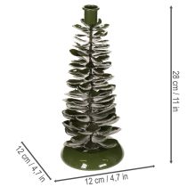 Article Chandelier en métal vert, décoration sapin de Noël, 28 cm