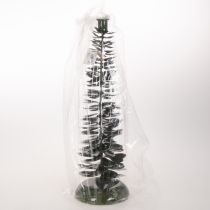 Article Bougeoir en forme de sapin de Noël, métal vert, 45 cm