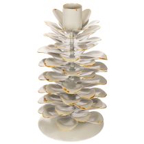 Article Bougeoir en forme de pomme de pin pour bougies coniques, 17 cm