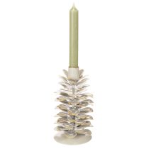 Article Bougeoir en forme de pomme de pin pour bougies coniques, 17 cm