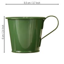 Article Bougeoir conique Coupe avec bougeoir Vert foncé H6cm 6pcs