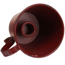 Article Bougeoir conique coupe vintage décoratif rouge vin Ø9,5cm H8cm 3pcs